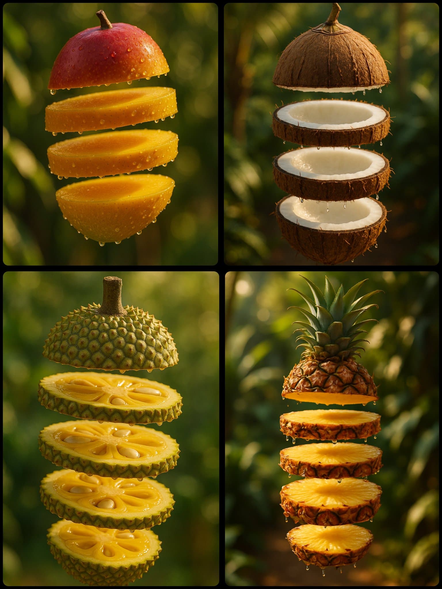 Crea fette di frutta sospese