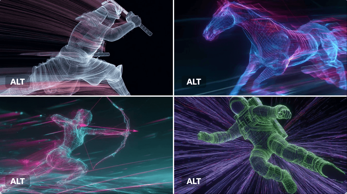 Neon wireframe