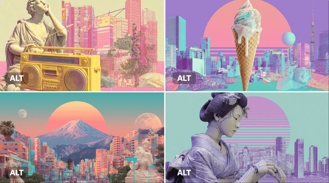 Surrealist vaporwave