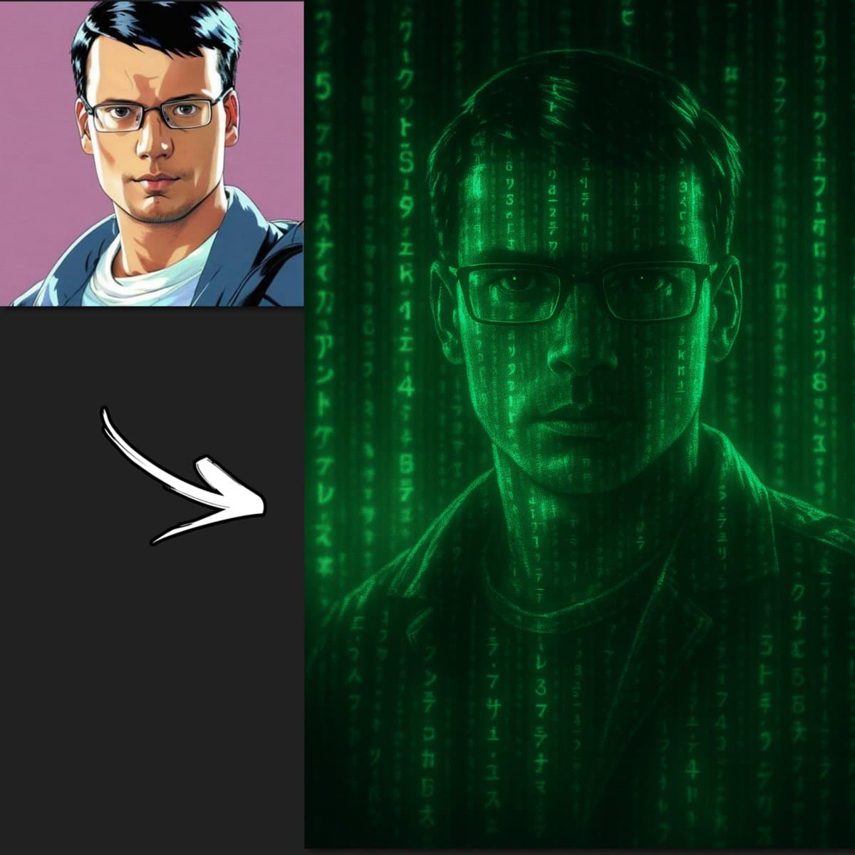 The Matrix green code