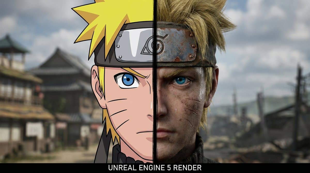 Anime vs. Reality Split Portrait