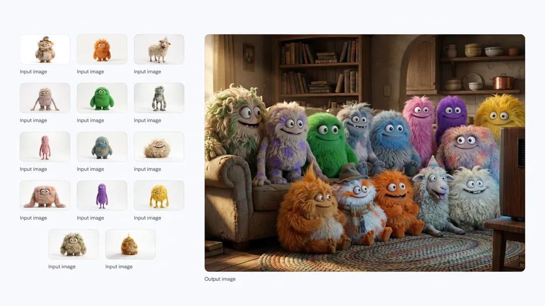 14 furry little ones squeezed together on the couch in a row