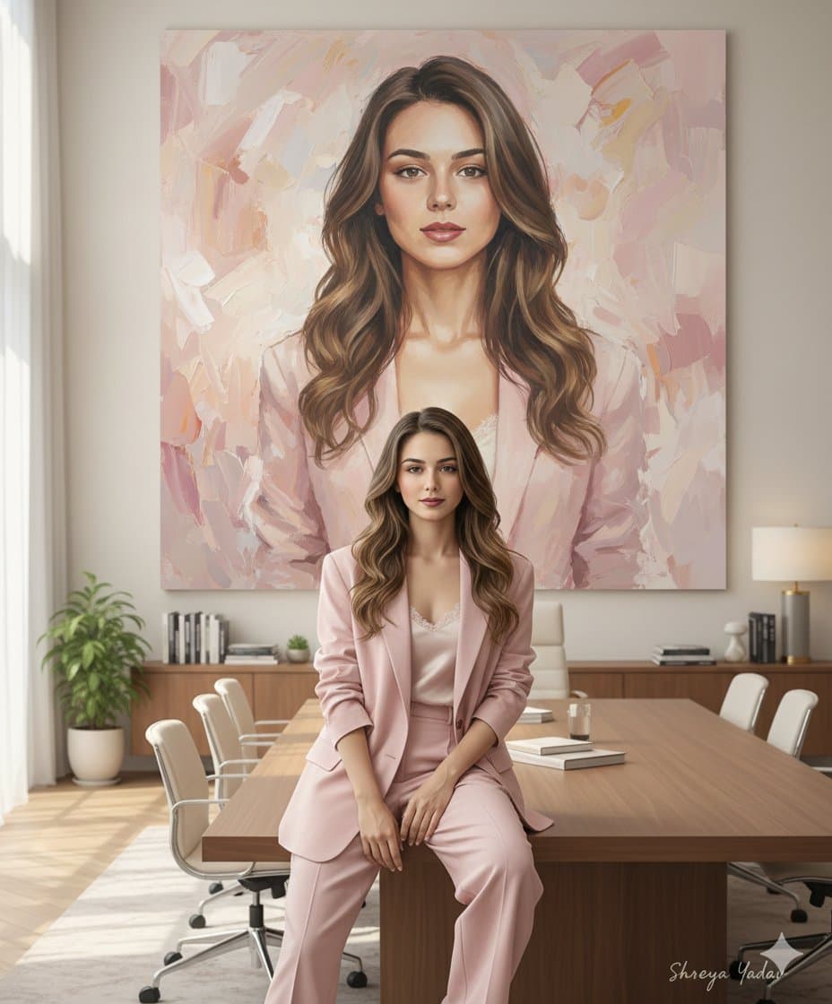 Large-scale oil portrait