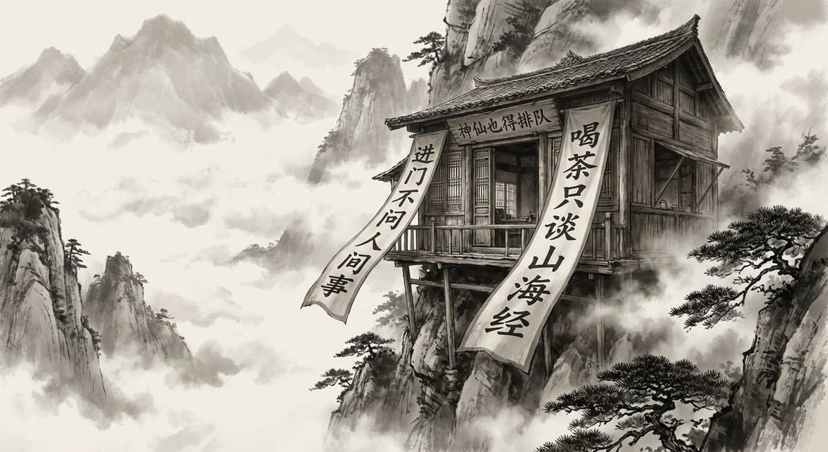 Fusión del estilo de pintura de tinta china con la fotografía realista