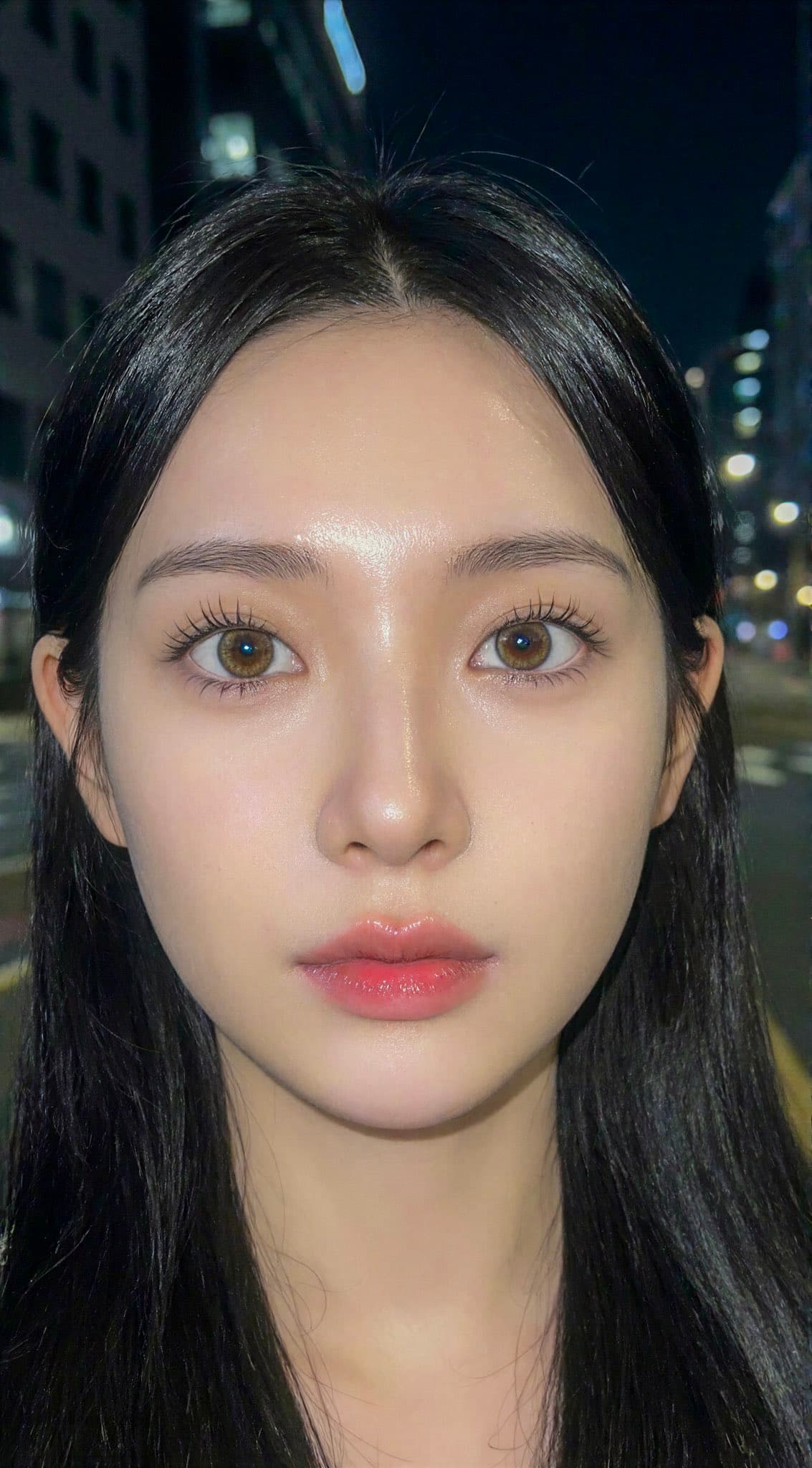 Extreme close-up selfie