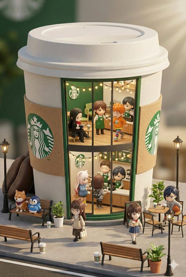 Q-версия мини-концепт-бутика Starbucks