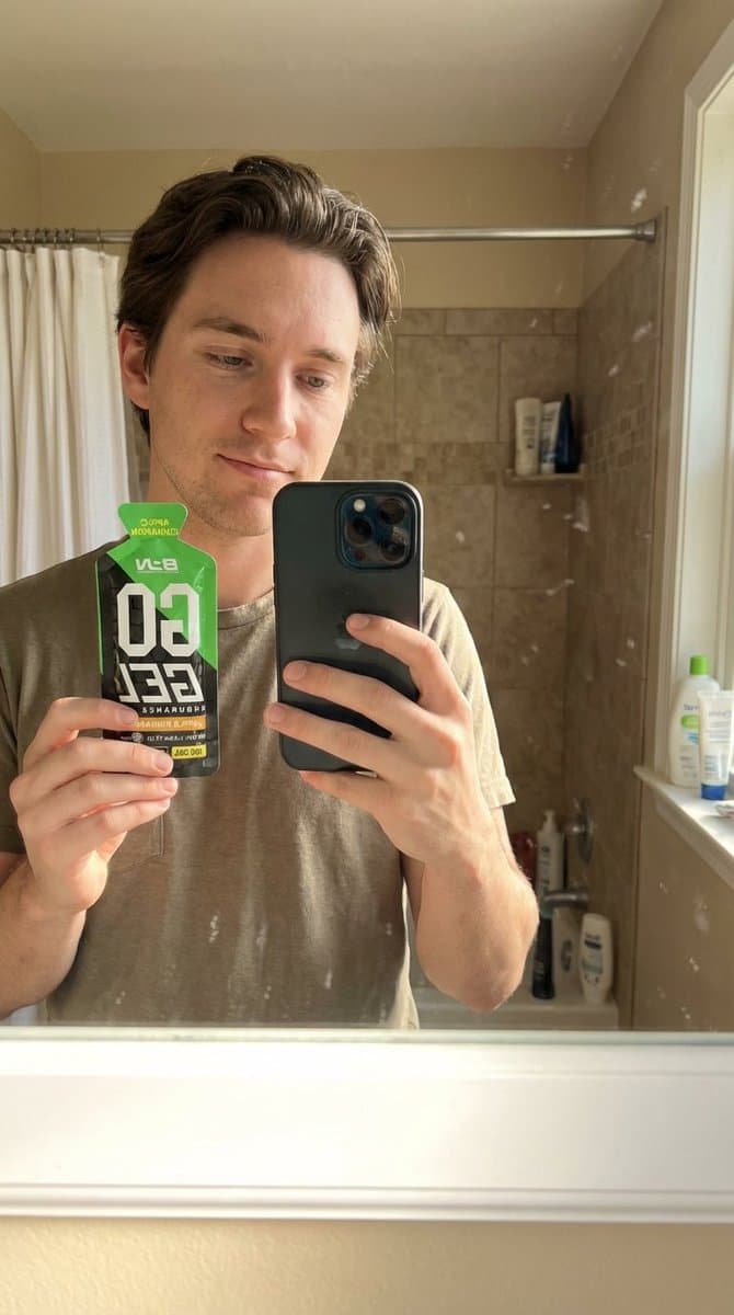 The person in the photo is holding the product in one hand.