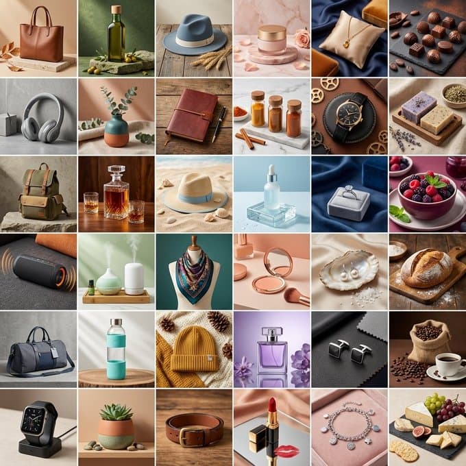 6X6 product images in various styles and quality levels